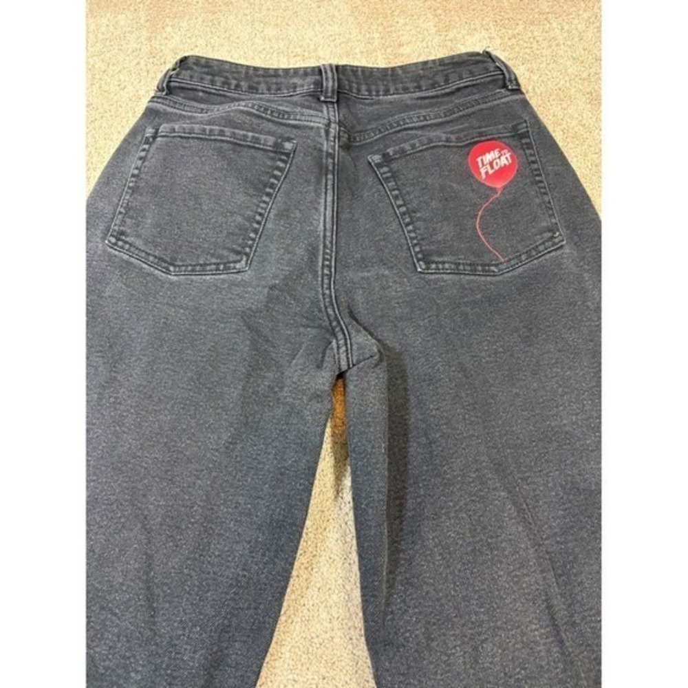 IT Chapter Two Pennywise Graphic Jeans Black Wide Leg Distressed Size 1 - Picture 11 of 11